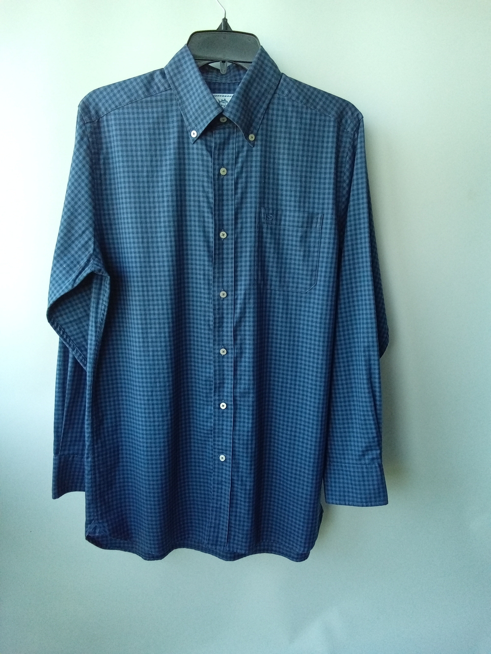 Southern Tide Classic Fit Blue Gingham Button Down Shirt Size S